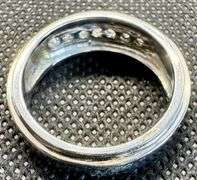 14K White Gold Round Brilliant Cut Diamond Ring