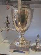 "Exquisite Antique English Sterling Silver Urn Samovar - 9x9x17 Inches, 2042 Grams"