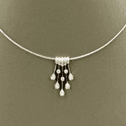 Romantic 18kt White Gold Diamond Waterfall Necklace