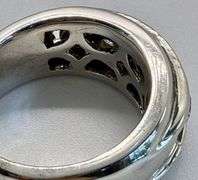 14K White Gold Round Brilliant Cut Diamond Ring