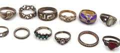 Group lot of Vintage 925 sterling silver rings
