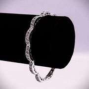 Dazzling 14 Kt 15.3  Grams White Gold Plated Tennis Bracelet