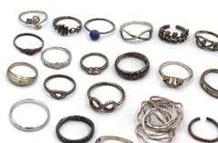 Group lot of Vintage 925 sterling silver rings