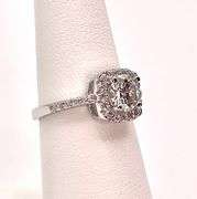 14 Kt White Gold Plate Sparkling 2.75 Ct White Lab Simulated Diamond  Ring