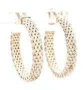 Tiffany & co somerset mesh hoop earrings