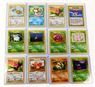 12 Pokémon 1st Edition Trade Cards