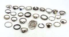 Group lot of Vintage 925 sterling silver rings