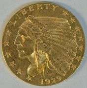 Super lustrous BU 1929 US $2.50 Indian Gold Piece