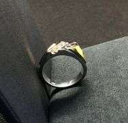 MEN’S 14K TWO TONE (WHITE+YELLOW) GOLD NATURAL DIAMOND WEDDING BAND