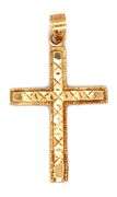 14kt Yellow gold cross pendant