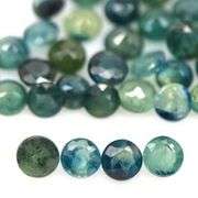 Heated only! 7.09ct bluish green sapphire set