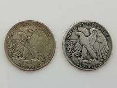 1936 & 1937 Walking Liberty Half Dollars