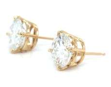 14kt Yellow gold 4.88ctw Moissanite Equivalent to 5.50ctw diamonds