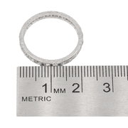 Platinum 950 Natural Diamond Engraved Band, Size 8