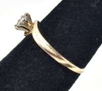 Angelic 10K Yellow Gold Solitaire Diamond Ring