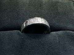 MEN’S 14K WHITE GOLD NATURAL DIAMOND WEDDING BAND