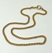 Antique 14K Yellow Gold Standard Link Necklace