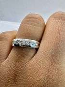 14K White Gold Round Brilliant Cut Diamond Ring