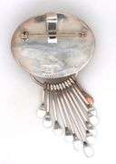 925 Sterling silver Mexico signed Coral pendant brooch