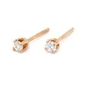 14kt Yellow gold 0.08ctw diamond stud earrings