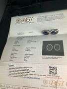CERTIFIED 18K WHITE GOLD DIAMOND AND SAPPHIRE RING AND EARRING SET
