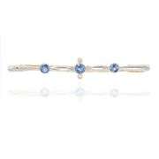 14k (585) Yellow and White Gold Natural Sapphire and Diamond Pendant