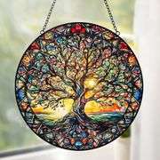 Tree of Life Stained Glass Suncatcher