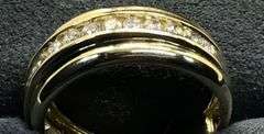MEN’S 14K YELLOW GOLD NATURAL DIAMOND WEDDING BAND