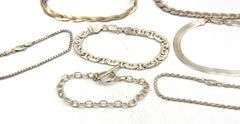 Group lot of 10 vintage 925 sterling silver bracelets