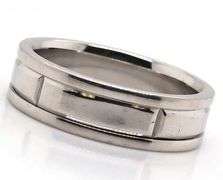 Gents Christian Bernard Groove Matte Finish Wedding Band