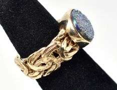 Geo Rock Ring in Vermeil Sterling Silver