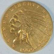 Satiny fresh scarce 1909 US $2.50 Indian Gold Piece