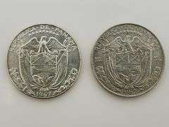 1962 & 1967 Panama Medio 1/2 Balboa