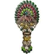 Peacock-Style Foldable Handheld Vanity Mirror