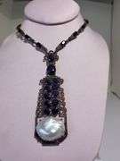 Art Deco Style Sapphire and Diamond Necklace