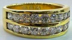 14K Yellow Gold Round Brilliant Cut Diamond Ring