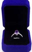14kt White gold amethyst and diamond ring
