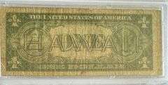 Holdered $1Hawaii Emergency Issue 1935A Silver Certificate.
