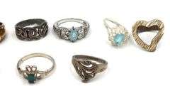 Group lot of Vintage 925 sterling silver rings