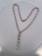 CERTIFIED BRAND NEW 18K WHITE GOLD DIAMOND NECKLACE, 18 C.T.W.