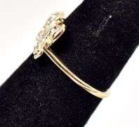 Cute 14K Yellow Gold Diamond Butterfly Ring