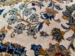 Authentic Antique Persian Kashan  silk and wool rug 10x14.5