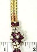 Dazzling 14K Tri-Color Ruby and Diamond Bracelet
