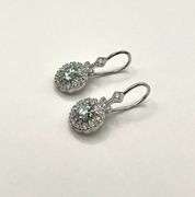 Incredible Ice Blue 2.20 Ctw Ice Blue Fire Moissanite Earrings