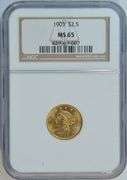 Super Gem BU 1903 US $2.50 Liberty Gold Piece. NGC MS65