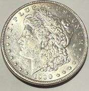 1900 BU Raw Frosty White Morgan Dollar.