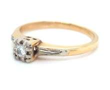 Sweet Little 14K YG Estate Diamond Ring