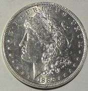 1886 BU Raw Frosty White Morgan Dollar