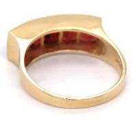 Well Designed 14K YG with 5 Rectangular Garnets