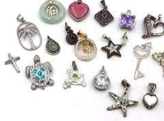 Group lot of Vintage 925 sterling silver charms pendants